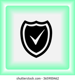 Shield sign icons, vector illustration. Flat design style