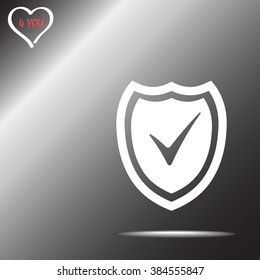 Shield sign icons, vector illustration. Flat design style