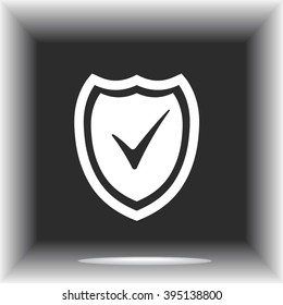 Shield sign icons, vector illustration. Flat design style