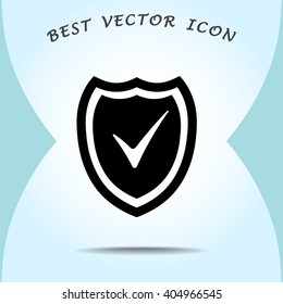 Shield sign icons, vector illustration. Flat design style