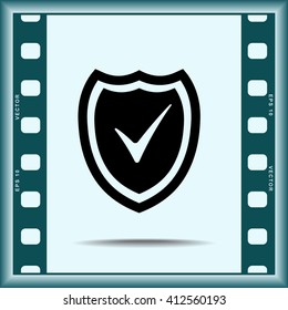 Shield sign icons, vector illustration. Flat design style