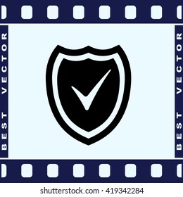 Shield sign icons, vector illustration. Flat design style
