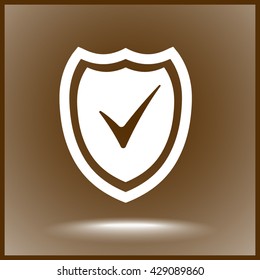 Shield sign icons, vector illustration. Flat design style