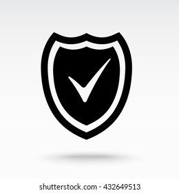 Shield sign icons, vector illustration. Flat design style