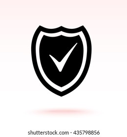 Shield sign icons, vector illustration. Flat design style