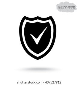 Shield sign icons, vector illustration. Flat design style