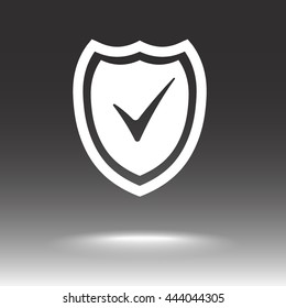 Shield sign icons, vector illustration. Flat design style