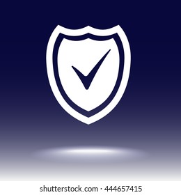 Shield sign icons, vector illustration. Flat design style