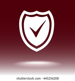 Shield sign icons, vector illustration. Flat design style