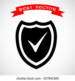 Shield sign icons, vector illustration. Flat design style