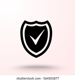 Shield sign icons, vector illustration. Flat design style