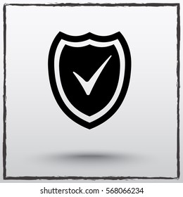 Shield sign icons, vector illustration. Flat design style