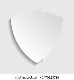 Shield sign. Paper style icon. Illustration.