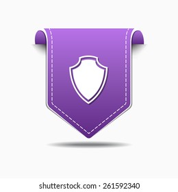 Shield Sign Purple Vector Icon Design