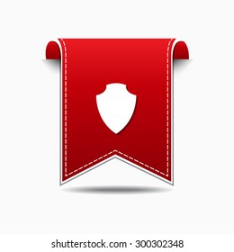 Shield Sign Red Vector Icon Design