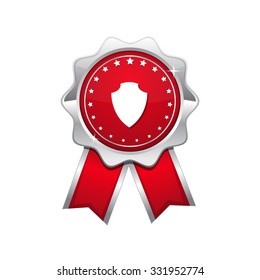 Shield Sign Red Vector Icon Design