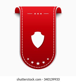 Shield Sign Red Vector Icon Design