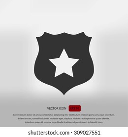 Shield sign vector icon