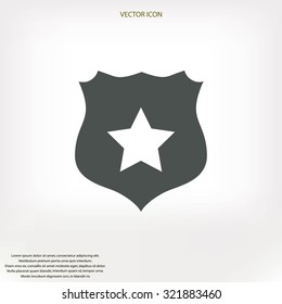 Shield sign vector icon