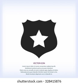 Shield sign vector icon