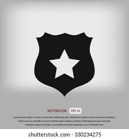 Shield sign vector icon