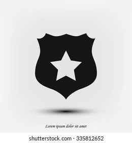 Shield sign vector icon Shield sign vector icon