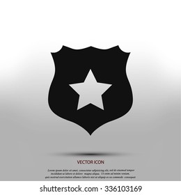 Shield sign vector icon