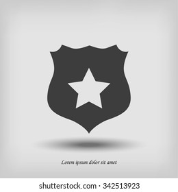 Shield sign vector icon