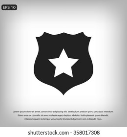 Shield sign vector icon