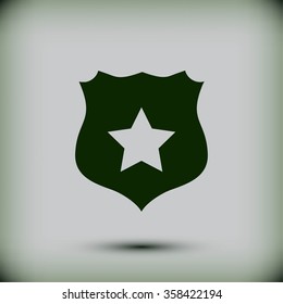 Shield sign vector icon