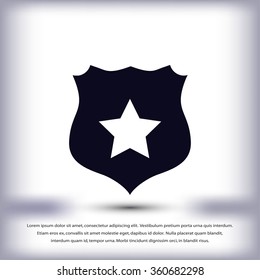 Shield sign vector icon