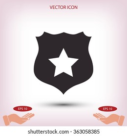 Shield sign vector icon