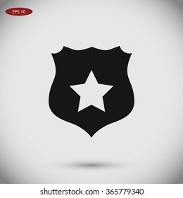 Shield sign vector icon