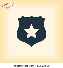 Shield sign vector icon