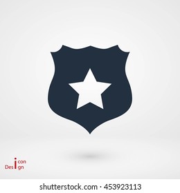 Shield sign vector icon