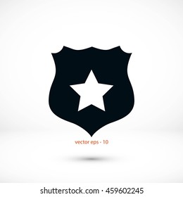 Shield sign vector icon