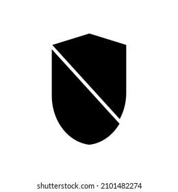 Signo Escudo, icono vector aislado en fondo blanco.