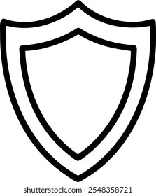 shield silhouette vector icon design