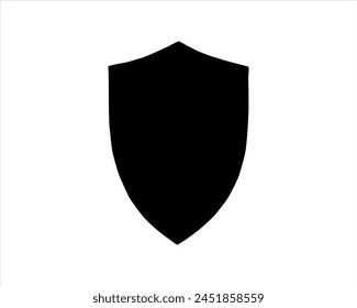 Shield silhouette vector illustration isolated on white background