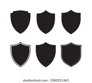 Shield Silhouette vector shape eps 