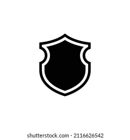 Shield simple flat icon vector illustration