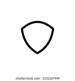 Shield simple flat icon vector illustration