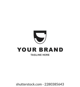 shield simple logo with letter S