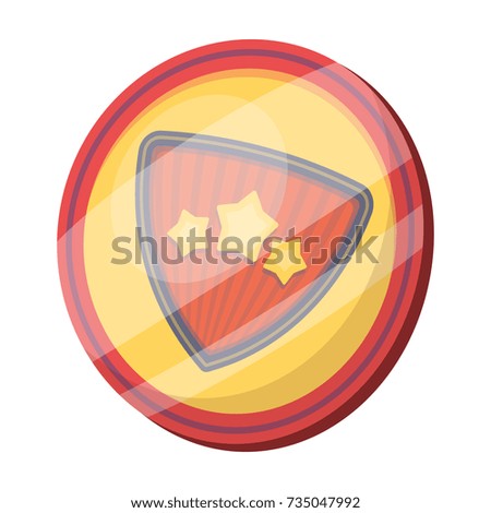 Shield, single icon in cartoon style.Shield, vector symbol stock illustration web.
