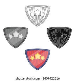 Shield, single icon in cartoon,black style.Shield, vector symbol stock illustration web.
