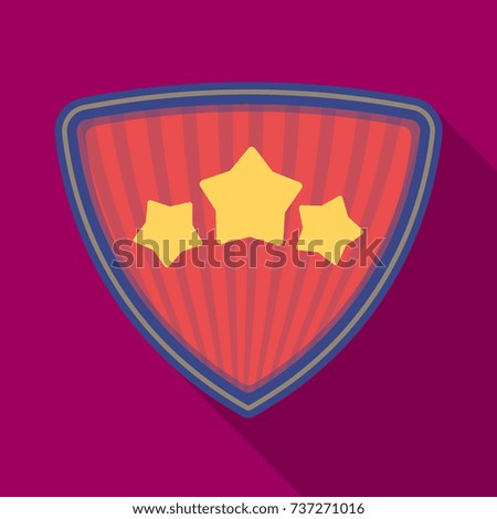 Shield, single icon in flat style.Shield, vector symbol stock illustration web.