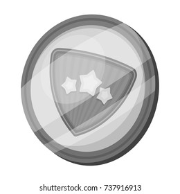 Shield, single icon in monochrome style.Shield, vector symbol stock illustration web.
