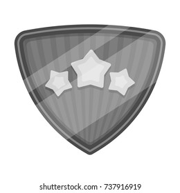 Shield, single icon in monochrome style.Shield, vector symbol stock illustration web.