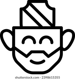 Shield single vector line icon