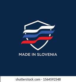 Shield Slovenia Logo Design vector illustration . Flag Slovenia Logo.